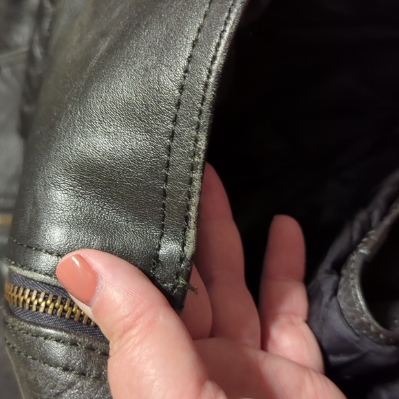 Vintage VTG Diamond Leather motorcycle moto fringe jacket coat sz M medium - Picture 16 of 16